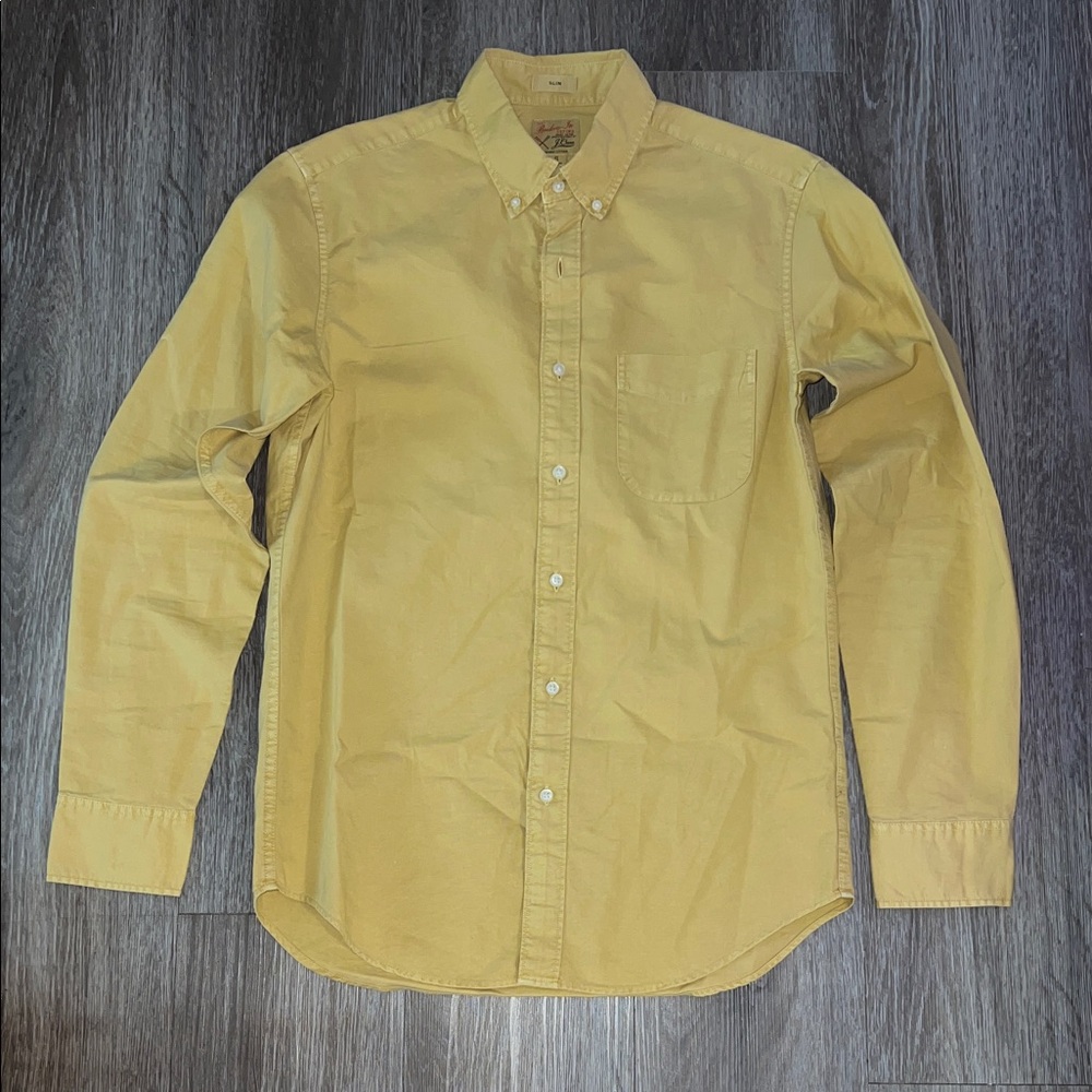 J. Crew Mustard Casual Button-Down Shirt